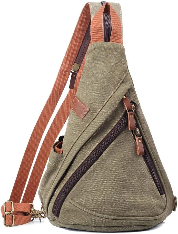 Canvas Crossbody Sling Backpack